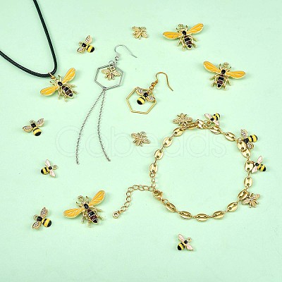 20Pcs 4 Style Alloy Rhinestone Pendants JX163A-1