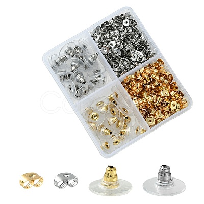 340Pcs 4 Style 304 Stainless Steel Friction Ear Nuts & Bullet Clutch Earring Backs Sets STAS-YW0001-82-1