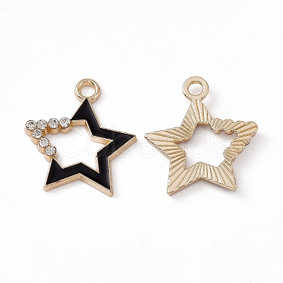 Alloy Rhinestone Pendants PALLOY-P287-09G-02-1