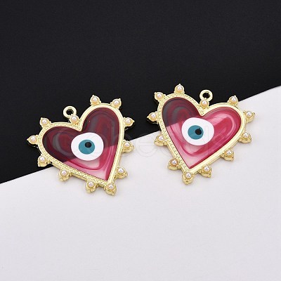 Alloy Enamel Pendants ENAM-F143-13-G-1