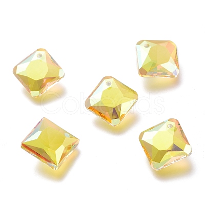 Glass Rhinestone Pendants RGLA-A024-I01-M1-1