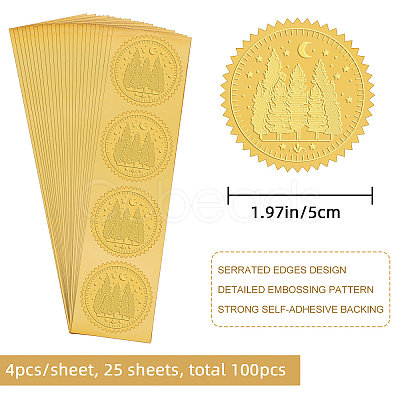 Self Adhesive Gold Foil Embossed Stickers DIY-WH0211-139-1