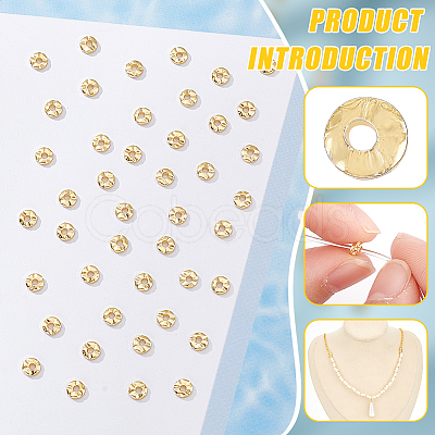 BENECREAT 50Pcs Brass Beads KK-BC0013-25B-1