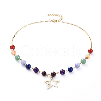 Chakra Jewelry NJEW-JN02698-03-1