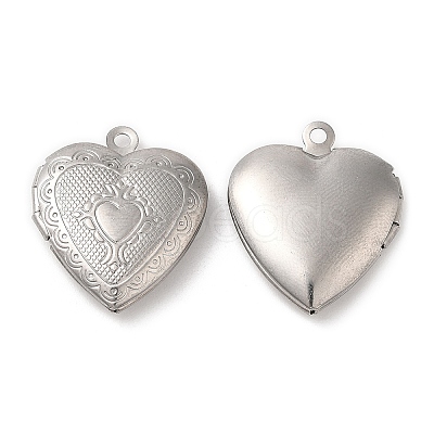 Non-Tarnish 316 Surgical Stainless Steel Locket Pendants STAS-C077-01P-1