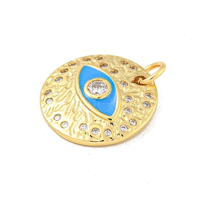 Rack Plating Brass Micro Pave Cubic Zirconia Pendants KK-P277-26G-1