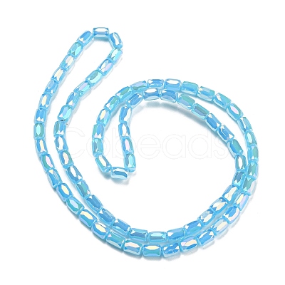 Imitation Jade Glass Beads Strands EGLA-P052-03A-01-1