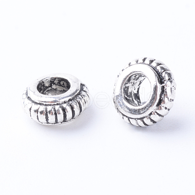 Tibetan Style Alloy Spacer Beads X-TIBE-Q063-35AS-NR-1