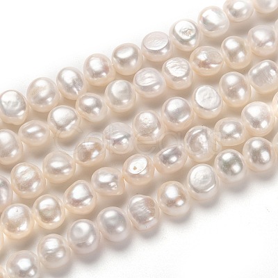 Natural Cultured Freshwater Pearl Beads Strands PEAR-L033-54-01-1