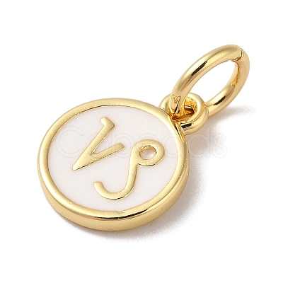 Real 18K Gold Plated Brass Enamel Charms KK-L216-001G-G02-1