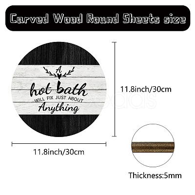 Printed Wood Round Sheets AJEW-WH0334-005-1