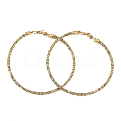 Ion Plating(IP) 304 Stainless Steel Ring Hoop Earrings for Women EJEW-M023-08A-1