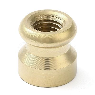 Golden Tone Round Wax Seal Brass Stamp Heads AJEW-M040-01G-B-1