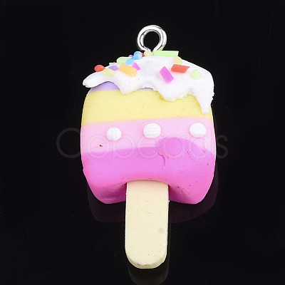 Handmade Polymer Clay Pendants CLAY-S091-06G-1