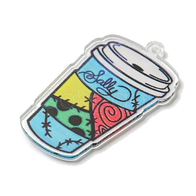 Halloween Theme Printed Acrylic Pendants OACR-P026-B05-1