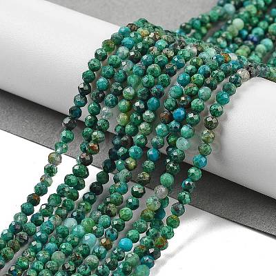 Natural Chrysocolla Beads Strands G-P514-A03-02-01-1