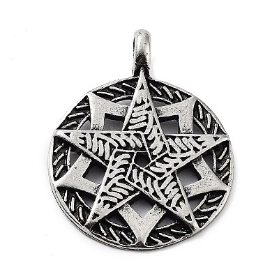 Tibetan Style Alloy Pendants TIBE-L012-006AS-1