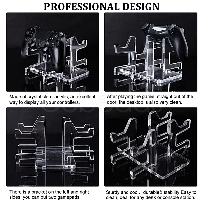 Assembled Acrylic Game Pad Controller Display Stands ODIS-WH0001-27-1