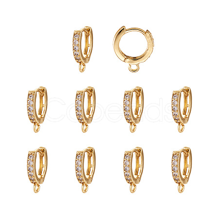 Eco-Friendly Brass Earring Hoops Findings KK-TA0007-40-1