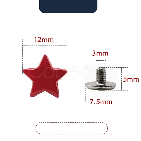 Alloy Star Screw Rivets PW-WG20045-01-1