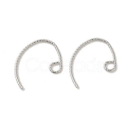 Rack Plating Brass Hoop Earrings Findings EJEW-R162-52P-1