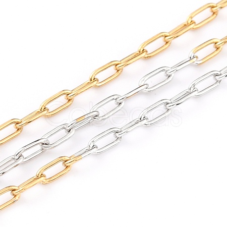 Two Tone 304 Stainless Steel Paperclip Chains CHS-B001-11A-1