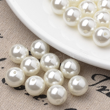 Eco-Friendly Plastic Imitation Pearl Beads Strands MACR-S285-14mm-05-1