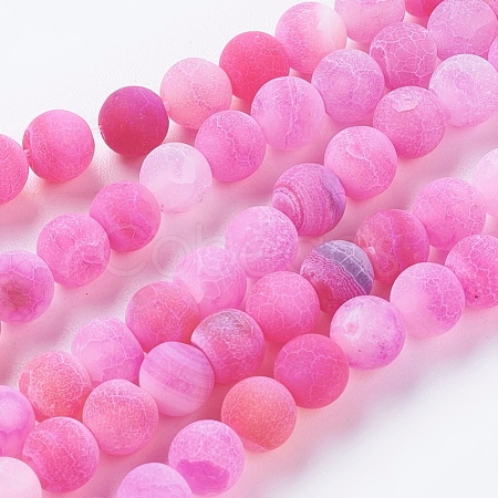 Natural Weathered Agate Beads Strands X-G-G589-6mm-10-1