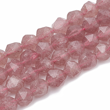 Natural Strawberry Quartz Beads Strands G-S332-10mm-006-1