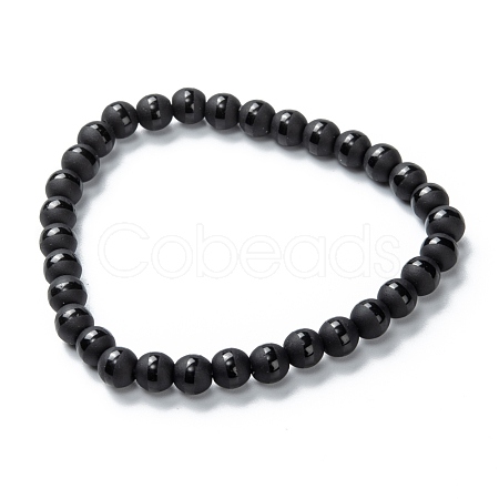 Frosted Glass Beads Stretch Bracelets BJEW-I296-09B-1