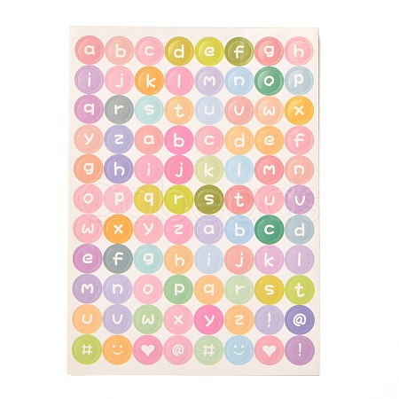 Scrapbooking Round with Lowercase Letter Self Adhesive Stickers DIY-I071-A08-1