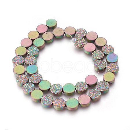 Electroplated Non-magnetic Synthetic Hematite Beads Strands G-P392-X02-1