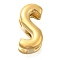 Ion Plating(IP) 304 Stainless Steel Slide Charms, Real 14K Gold Plated, Letter S, 9x4.5x4.5mm, Hole: 3.5x1.5mm