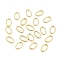 304 Stainless Steel Jump Rings, Closed Jump Rings, Oval, Real 18K Gold Plated, 5x8x0.8mm, Inner Diameter: 3.5x6.5mm, about 142pcs/10g