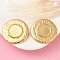 Ion Plating(IP) 304 Stainless Steel Stud Earrings for Women, Real 18K Gold Plated, 35mm, tray: 16mm