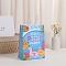 Summer Printed Paper Gift Tote Bags with Handles, Shopping Bags with Handle, Rectangle, Sky Blue, Giraffe, 15x8x21cm