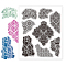 Rubber Clear Stamps, for Card Making Decoration DIY Scrapbooking, Flower Pattern, 22x18x0.8cm