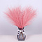 Polyester Imitation Pampas Grass Bouquet for Wedding Party Home Table Decoration, Salmon, 430~450mm, 7 Branches