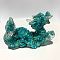 Synthetic Turquoise Dragon Display Decorations, Resin Figurine Home Decoration, for Home Feng Shui Ornament, 85x35x60mm