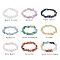 9Pcs 9 Styles Natural Mixed Gemstone Chips Stretch Bracelets Set, Chakra Theme Stackable Bracelets, Inner Diameter: 2~2-1/8 inch(5.2~5.5cm), 1pc/style