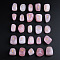 Viking Runes Engraved Tumbled Natural Rose Quartz Rune Stones, Healing Stones for Chakras Balancing, Meditation, Reiki, Divination, 20~25mm, 25pcs/set