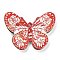 Printed Opaque Acrylic Beads, Butterfly, FireBrick, 31x41x4.5mm, Hole: 1.5mm