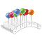 20-Hole Arc-Shaped Transparent Acrylic Lollipop Display Holder, Cake Pop Stand for Baby Shower, Birthday, Anniversary, Wedding Party, Clear, 16x22x6cm, Hole: 3mm