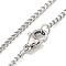 Non-Tarnish 201 Stainless Steel Curb Chain Necklaces for Women and Men, Stainless Steel Color, 23.43~23.62 inch(59.5~60cm)