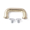 Alloy Suspension Clasps, with 2Pcs Screws, Purse Making Supplies, Rectangle, Light Gold, 1.5x3.2x0.75cm, Hole: 2.5mm