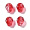 Baking Paint Glass Beads, Skull, Red, 10x8x7.5mm, Hole: 1mm