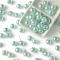 Crack Opaque Resin Beads, AB Color, Round, Aquamarine, 12mm, Hole: 2mm