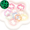 Luminous Transparent Acrylic Beads, with Giltter Power, Glow in the Dark, Human, 28x32mm, about 9pcs/set