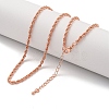 Brass Wheat Chain Necklaces for Women NJEW-G084-23RG-1