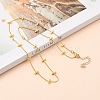 Brass Twisted Chain Curb Chain Necklaces NJEW-JN03092-03-5